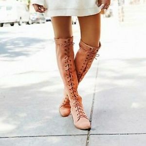 Free People Jeffrey Campbell Salmon/Peach suede boots